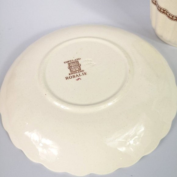 Vintage Copeland Spode Rosalie Pattern Demitasse cup and saucer teacup 1950's - Picture 5 of 6